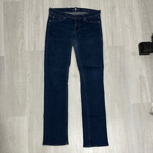 7 For All Mankind Medium Indigo Straight Leg Jeans-Sz 29~Long